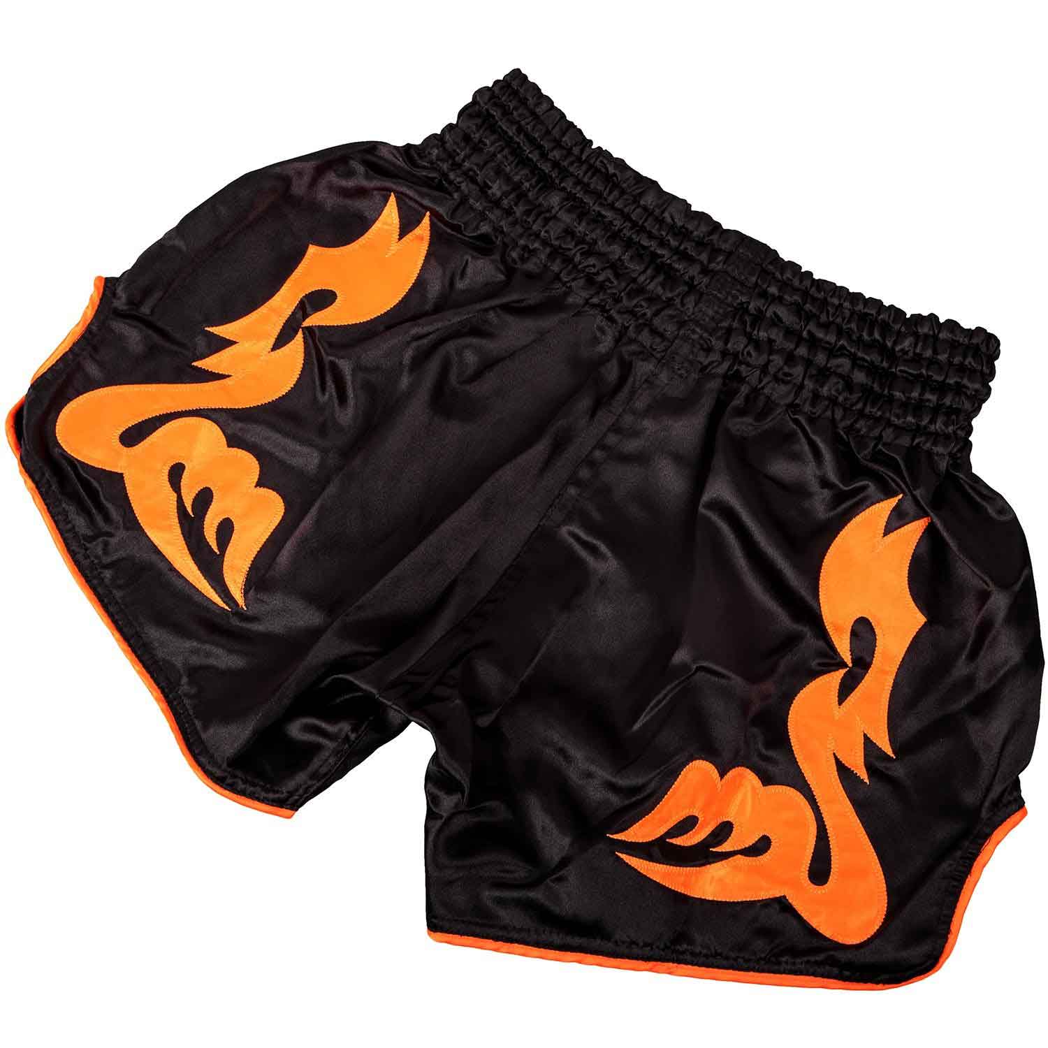 VENUM／ヴェナム　ムエタイショーツ　　BANGKOK INFERNO MUAY THAI SHORTS／バンコク・インフェルノ ムエタイショーツ（黒／ネオ・オレンジ）