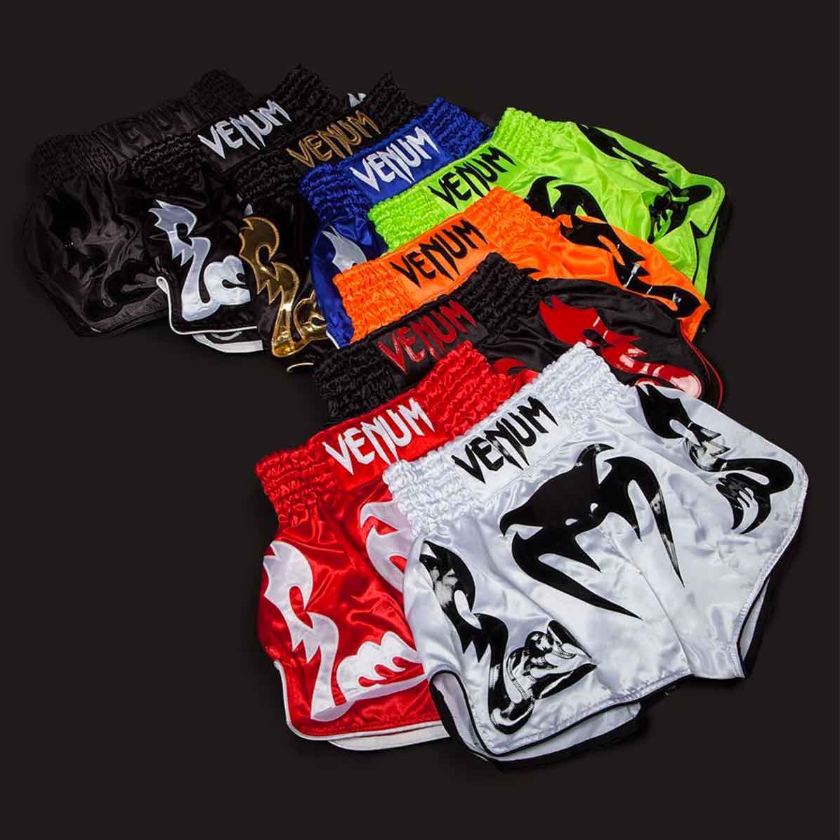 VENUM／ヴェナム　ムエタイショーツ　　BANGKOK INFERNO MUAY THAI SHORTS／バンコク・インフェルノ ムエタイショーツ（白）