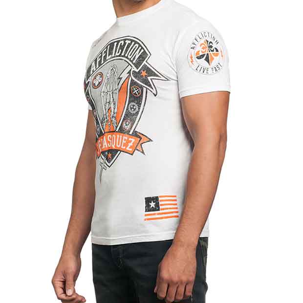 Affliction／アフリクション　Tシャツ　　ケイン・ヴェラスケス DEVOTION（UFC160着用モデル 白）