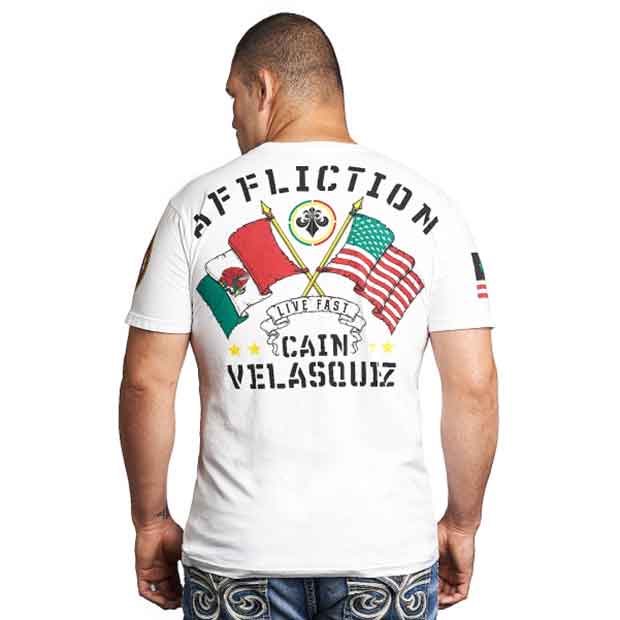 Affliction／アフリクション　Tシャツ　　ケイン・ヴェラスケス ヘリテージ（白）