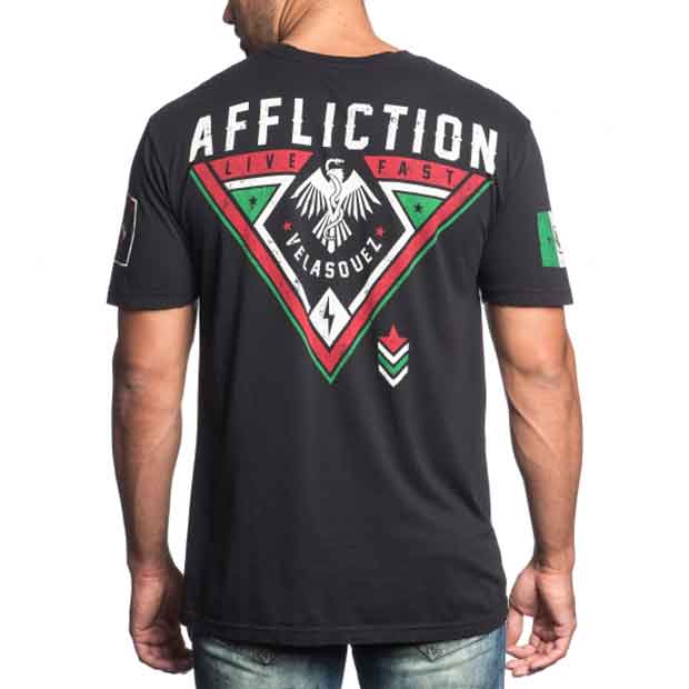 Affliction／アフリクション　Tシャツ　　限定版ケイン・ヴェラスケス フォース（黒）