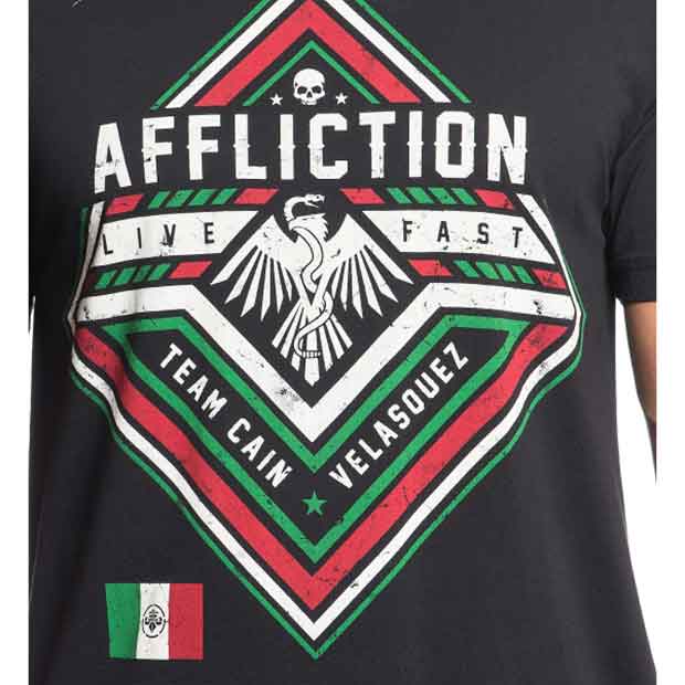 Affliction／アフリクション　Tシャツ　　限定版ケイン・ヴェラスケス フォース（黒）