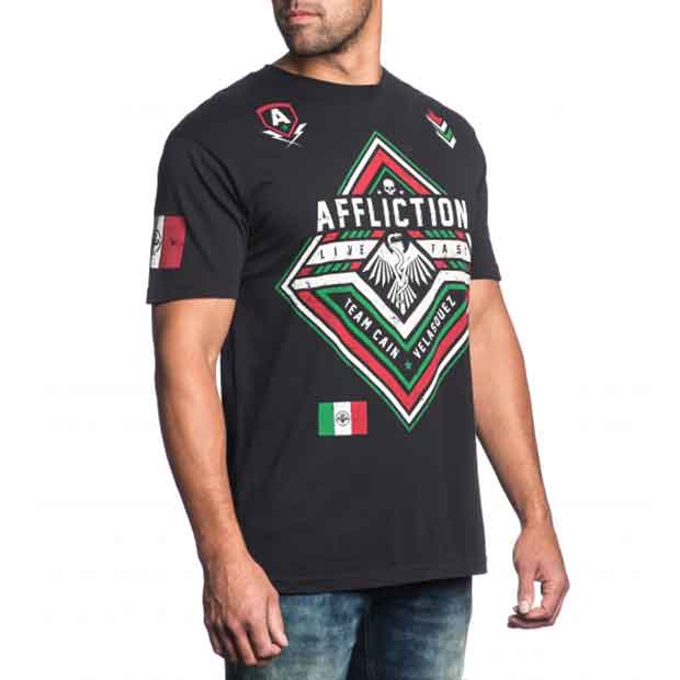 Affliction／アフリクション　Tシャツ　　限定版ケイン・ヴェラスケス フォース（黒）