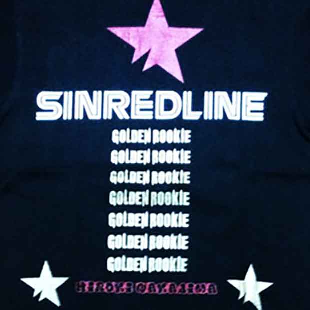 総合格闘技MMAブランド／その他　Tシャツ　　SINREDLINE／シンレッドライン　中島弘貴×SINREDLINE／シンレッドライン コラボTシャツ（黒×シンレッド）