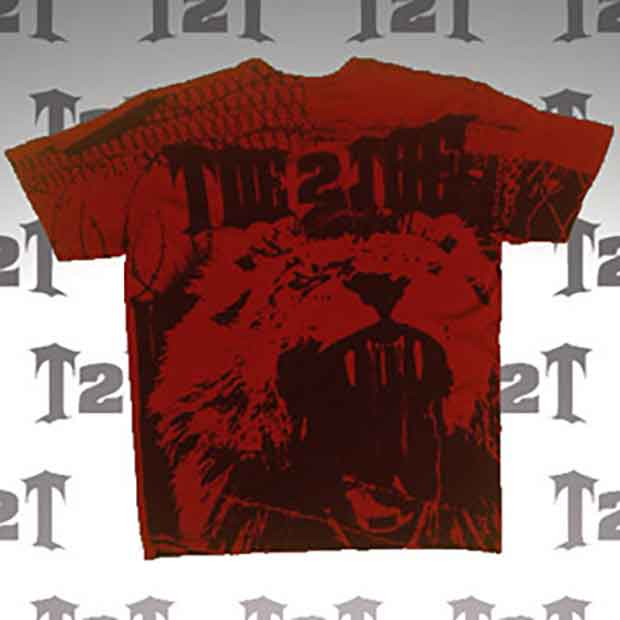 総合格闘技MMAブランド／その他　Tシャツ　　Toe 2 Toe／トー・トゥ(ツ)ー・トー　Lion Roar ダークレッド