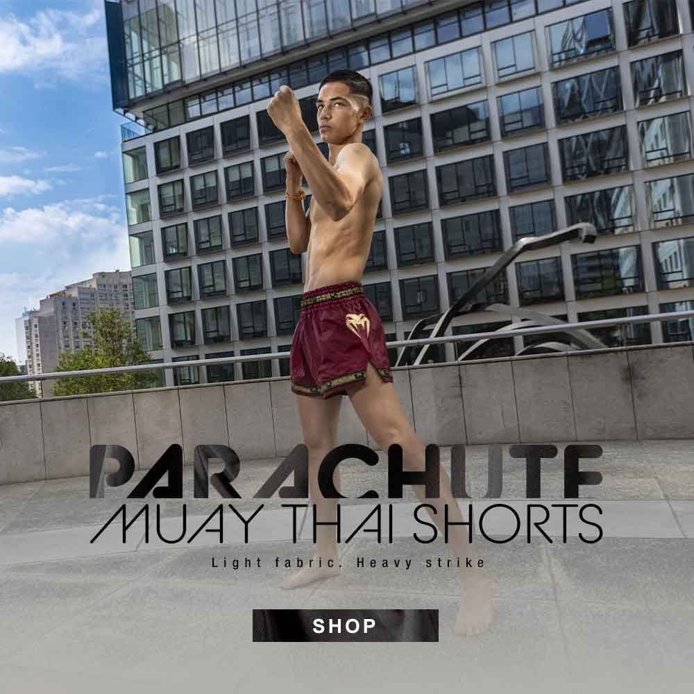 VENUM／ヴェナム　ムエタイショーツ　　PARACHUTE MUAY THAI SHORTS／パラシュート ムエタイショーツ（ネオンイエロー）