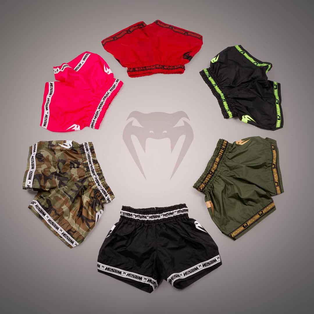 VENUM／ヴェナム　ムエタイショーツ　　PARACHUTE MUAY THAI SHORTS／パラシュート ムエタイショーツ（ネオンイエロー）