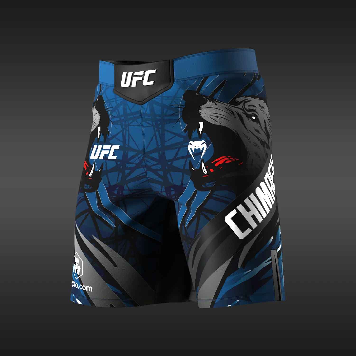 VENUM／ヴェナム　ファイトショーツ　　UFC Unrivaled by Venum Men’s Blue Khamzat Chimaev Long Fit Fight Short／限定版UFCアンライバルド by ヴェナム メンズ カムザット・チマエフ ロングフィット ファイトショーツ