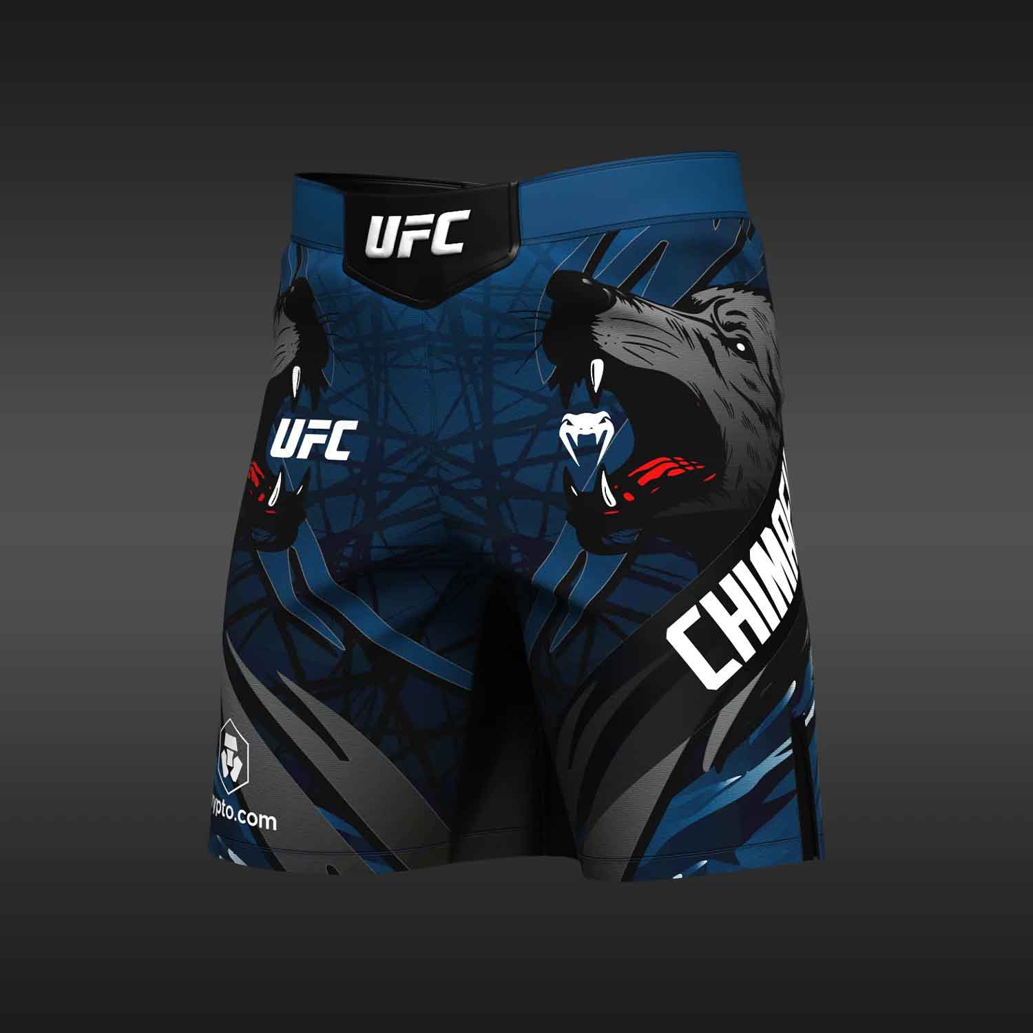 VENUM／ヴェナム　ファイトショーツ　　UFC Unrivaled by Venum Men’s Blue Khamzat Chimaev Long Fit Fight Short／限定版UFCアンライバルド by ヴェナム メンズ カムザット・チマエフ ロングフィット ファイトショーツ