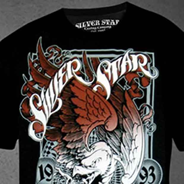 SILVER STAR／シルバースター　Tシャツ　　ユライア・フェイバー Death Froom Above（黒）