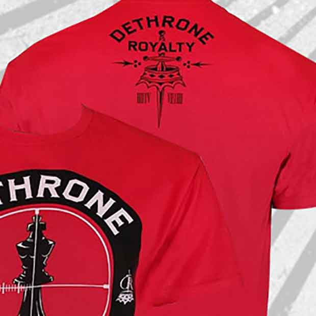 DETHRONE ROYALTY／デスローン・ロイヤルティ　Tシャツ　　チェックメイト（赤）