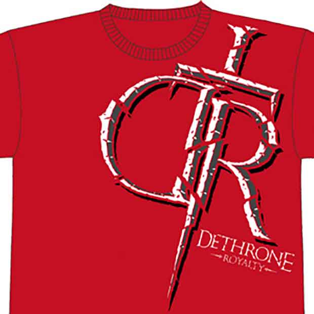 DETHRONE ROYALTY／デスローン・ロイヤルティ　Tシャツ　　Slashed（赤）