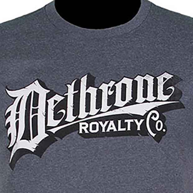 DETHRONE ROYALTY／デスローン・ロイヤルティ　Tシャツ　　ヴィンテージ・マーク（グレー）