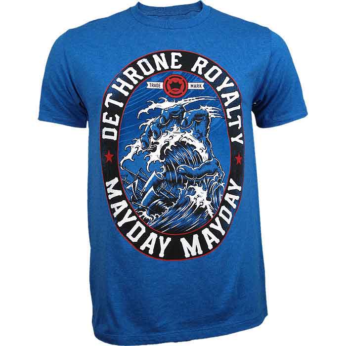 DETHRONE ROYALTY／デスローン・ロイヤルティ　Tシャツ　　MAYDAY／メイデー（ヘザー・ブルー）