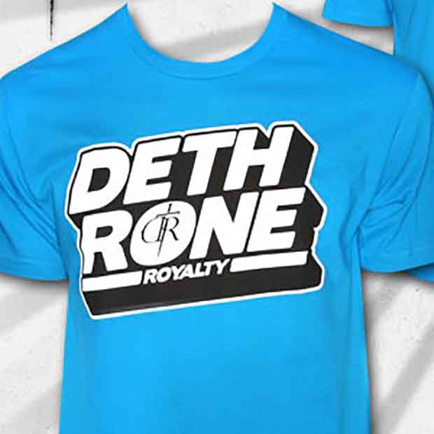 DETHRONE ROYALTY／デスローン・ロイヤルティ　Tシャツ　　ブロック（ライトブルー）