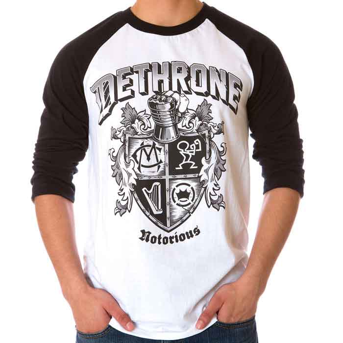 DETHRONE ROYALTY／デスローン・ロイヤルティ　ロングスリーブ　　NOTORIOUS CREST RAGLAN