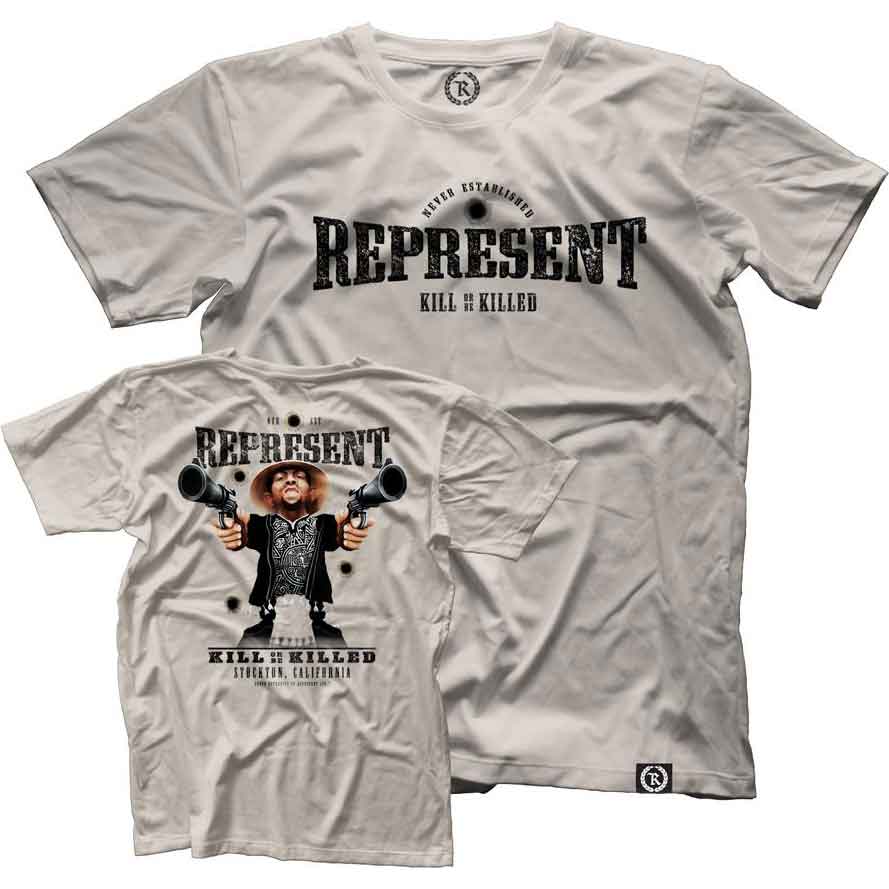 総合格闘技MMAブランド／その他　Tシャツ　　REPRESENT／レプレゼント produced by ネイト・ディアス　限定版 NATE DIAZ／ネイト・ディアス 'MOST WANTED' WILD WEST[REPRESENT X DOSBRAK COLLABORATION]