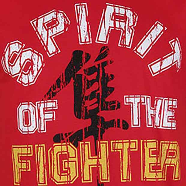 Hayabusa Fightwear／ハヤブサ・ファイトウェア　Tシャツ　　SPIRIT OF THE FIGHTER／スピリット オブ ザ ファイター（赤）