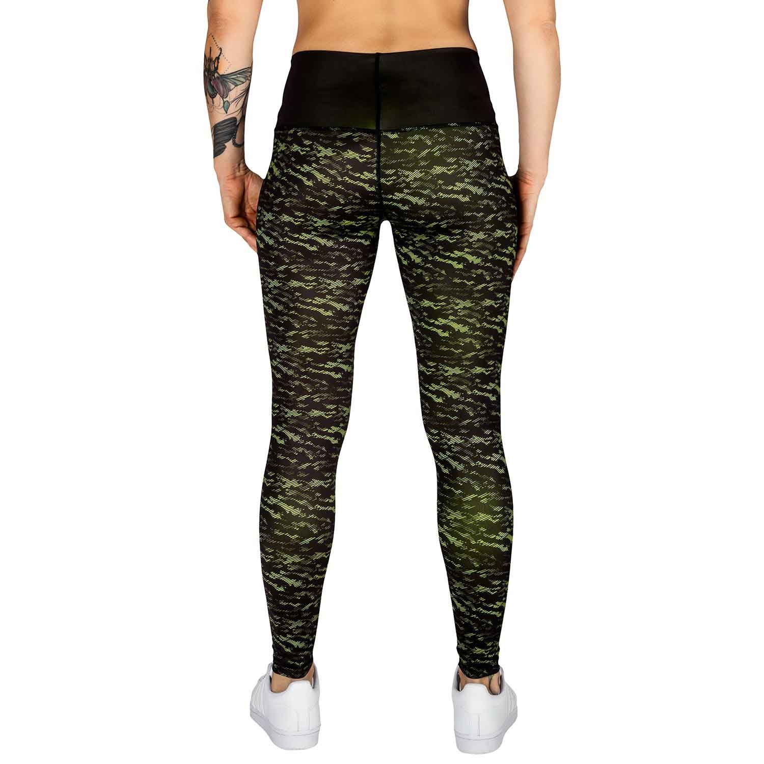 VENUM WOMEN／レディース　レギンス　　CAMOLINE LEGGINGS／カモライン レギンス（黒／ネオイエロー）
