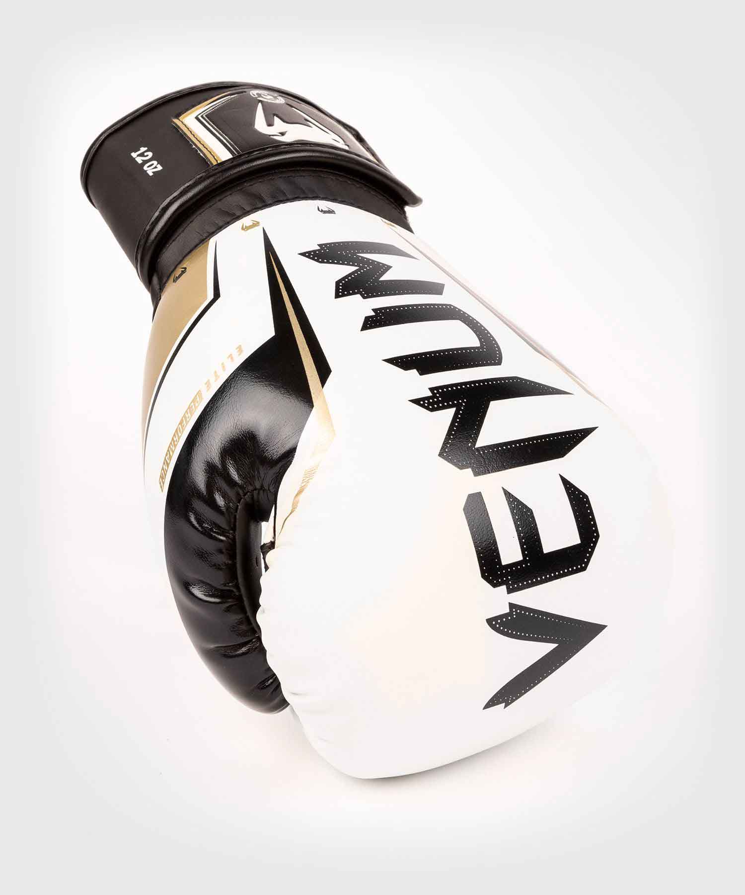 VENUM／ヴェナム　ボクシンググローブ　　ELITE EVO BOXING GLOVES／エリート エヴォ ボクシンググローブ（白／黒／ゴールド）