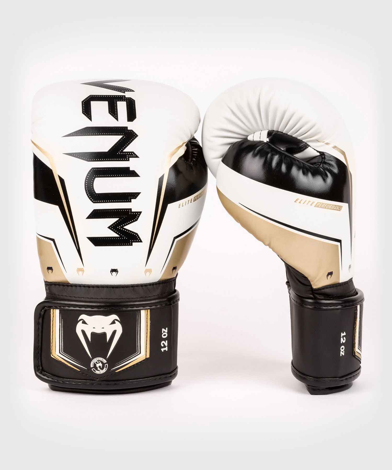 VENUM／ヴェナム　ボクシンググローブ　　ELITE EVO BOXING GLOVES／エリート エヴォ ボクシンググローブ（白／黒／ゴールド）