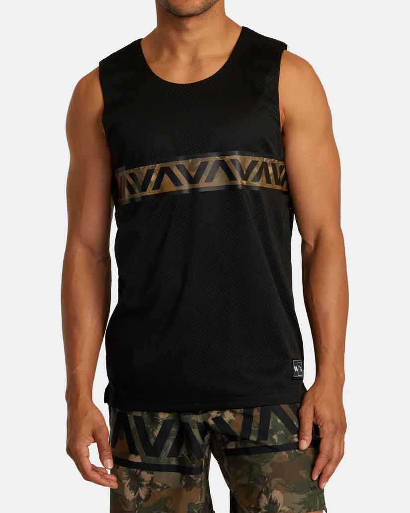 Hawaii Taro Mesh Tank Top／ハワイ タロ メッシュ タンクトップ（黒）