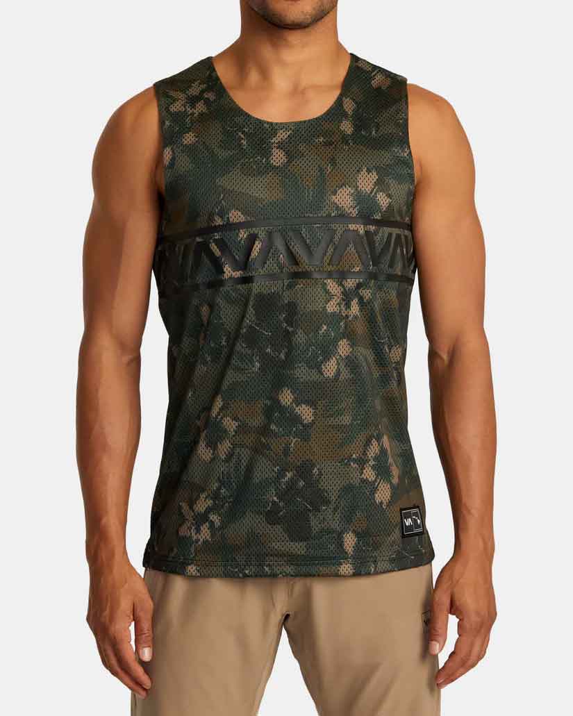 Hawaii Taro Mesh Tank Top／ハワイ タロ メッシュ タンクトップ（フローラル・カモ）