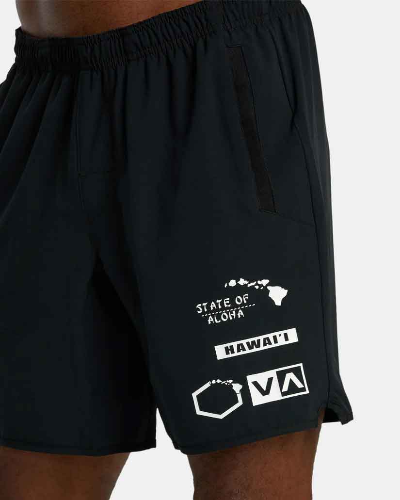 RVCA／ルーカ（ルカ）　ショーツ　　Hawaii All Brand Yogger Stretch 17" Shorts／ハワイ オール ブランド ヨガー ストレッチ 17" ショーツ