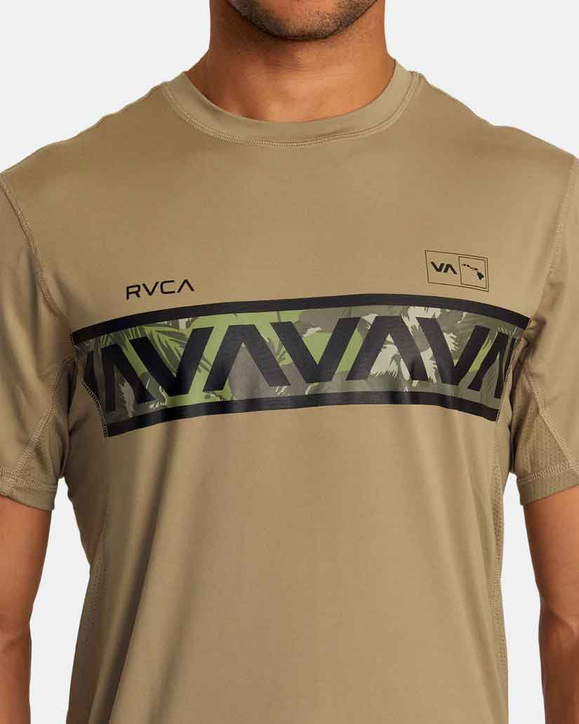 RVCA／ルーカ（ルカ）　ラッシュガード　　Hawaii Sport Vent Sport RASHGUARDS／ハワイ スポーツ ヴェント スポーツ ラッシュガード（ショートスリーブ）