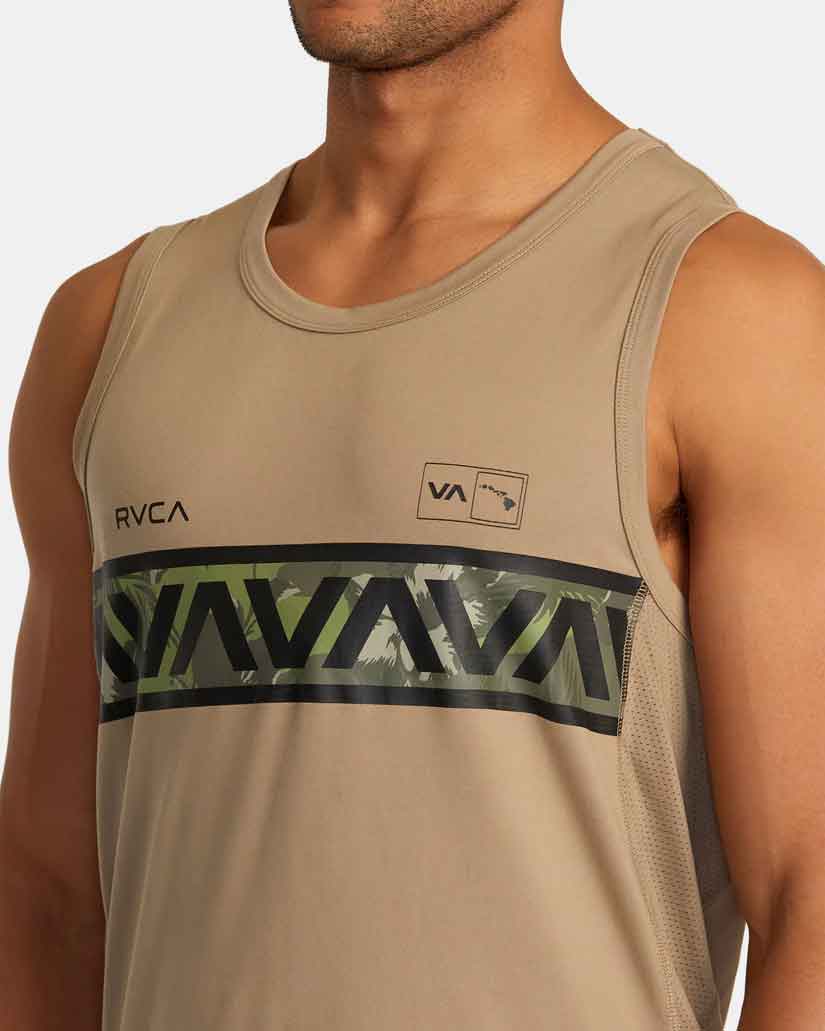 RVCA／ルーカ（ルカ）　ラッシュガード　タンクトップ　　Hawaii Sport Vent Muscle Rashgurds Tank／ハワイ スポーツ ヴェント マッスル ラッシュガード タンク