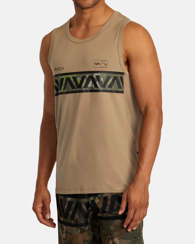 RVCA／ルーカ（ルカ）　ラッシュガード　タンクトップ　　Hawaii Sport Vent Muscle Rashgurds Tank／ハワイ スポーツ ヴェント マッスル ラッシュガード タンク