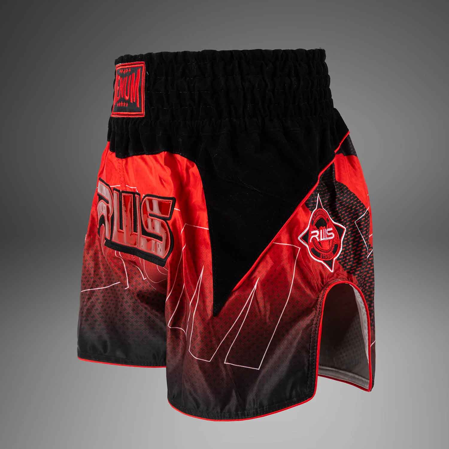 VENUM／ヴェナム　ムエタイショーツ　　Venum x RWS 2.0 Muay Thai Shorts／ヴェナム×ラジャダムナン・ワールド・シリーズ 2.0 ムエタイショーツ（黒）