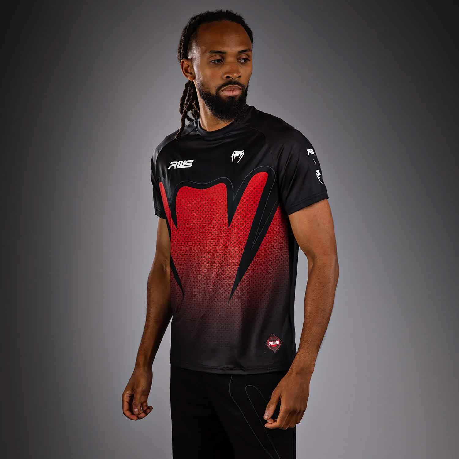 VENUM／ヴェナム　Tシャツ　　Venum x RWS 2.0 Men’s Dry-Tech T-Shirt／ヴェナム×ラジャダムナン・ワールド・シリーズ 2.0 メンズ ドライテックTシャツ（黒）