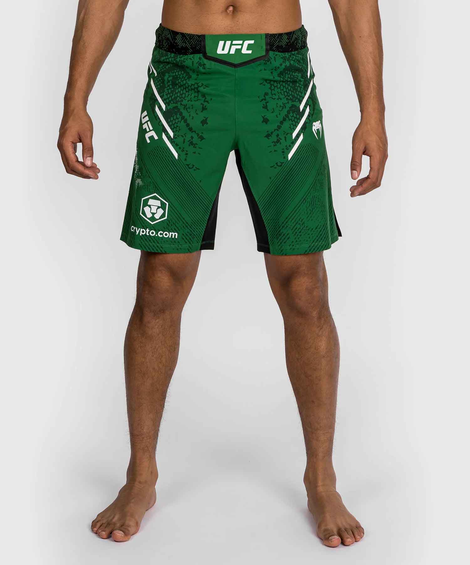 VENUM／ヴェナム　ファイトショーツ　　UFC Adrenaline by Venum Authentic Fight Night Men's Fight Short - Long Fit／UFC アドレナリン by ヴェナム オーセンティック ファイトナイト メンズ ファイトショーツ ロングフィット（グリーン）