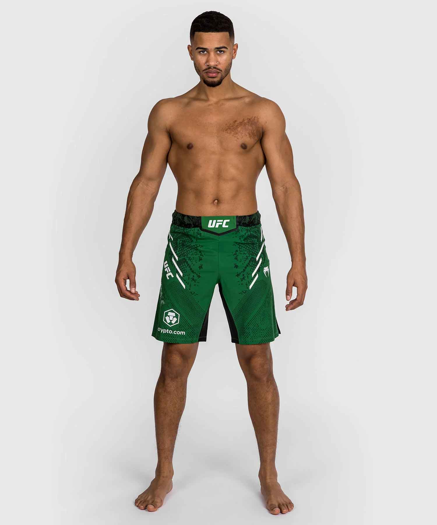 VENUM／ヴェナム　ファイトショーツ　　UFC Adrenaline by Venum Authentic Fight Night Men's Fight Short - Long Fit／UFC アドレナリン by ヴェナム オーセンティック ファイトナイト メンズ ファイトショーツ ロングフィット（グリーン）