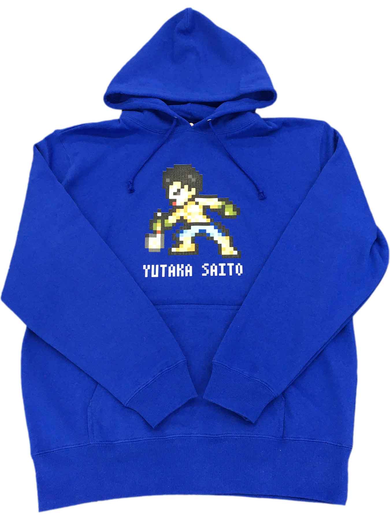 Tri-Fight／トライファイト　　YUTAKA SAITO PIXCEL ART HOODIE／斎藤裕 ピクセル アート（ドット絵） フーディー（ロイヤル・ユタカブルー）