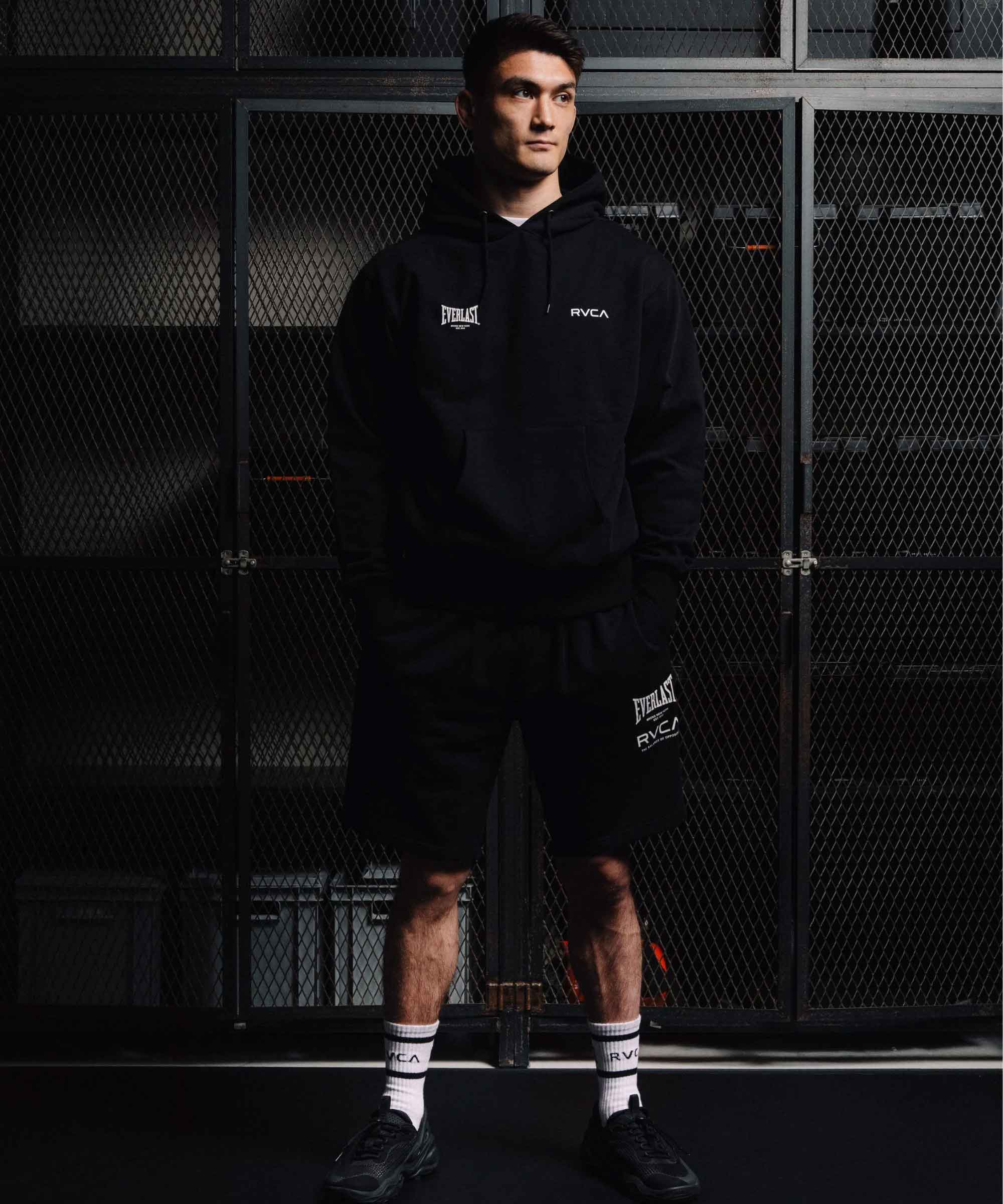 RVCA／ルーカ（ルカ）　パーカー　　RVCA×EVERLAST HOODIE／RVCA×エバーラスト フーディ（黒）