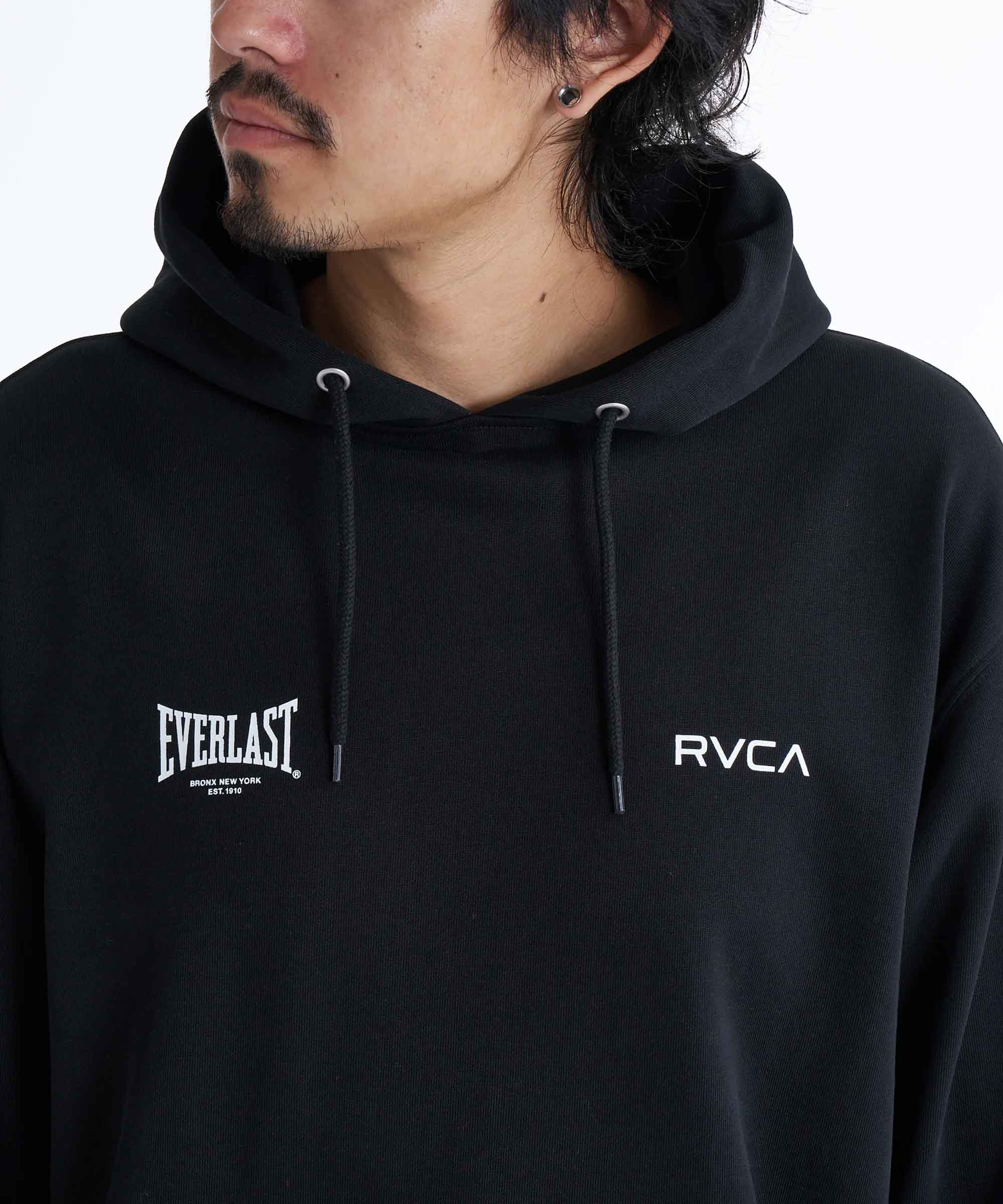 RVCA／ルーカ（ルカ）　パーカー　　RVCA×EVERLAST HOODIE／RVCA×エバーラスト フーディ（黒）