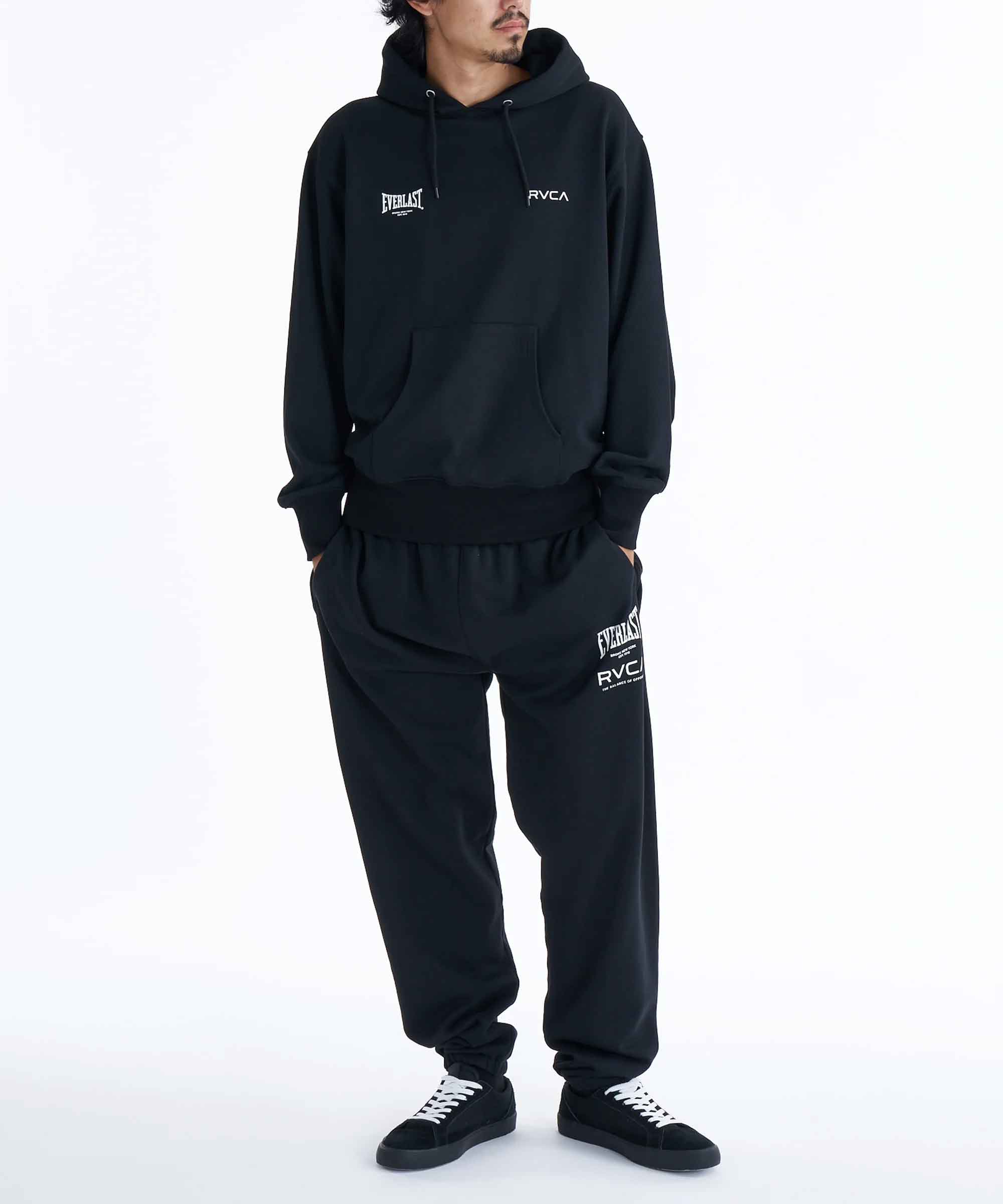 RVCA／ルーカ（ルカ）　パーカー　　RVCA×EVERLAST HOODIE／RVCA×エバーラスト フーディ（黒）