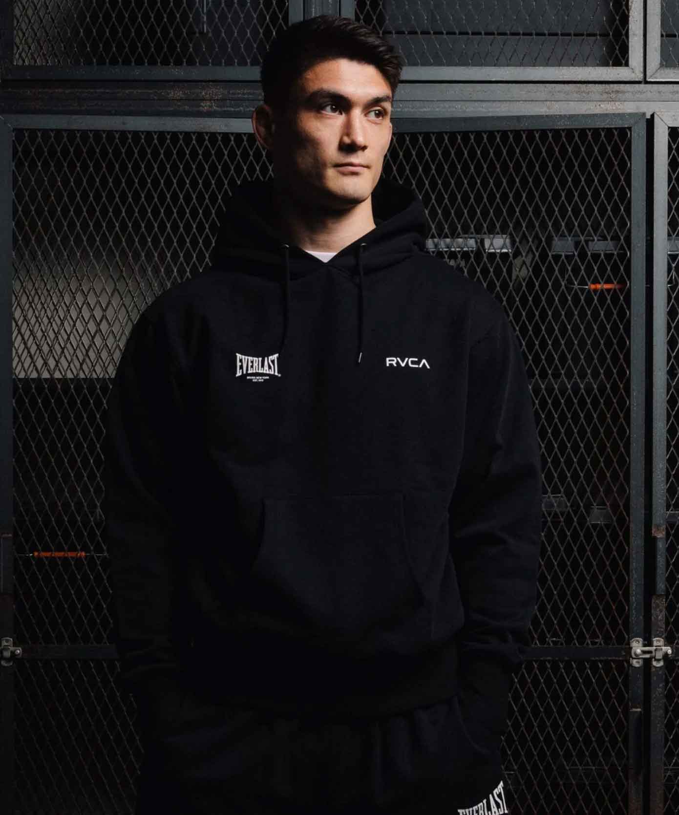 RVCA／ルーカ（ルカ）　パーカー　　RVCA×EVERLAST HOODIE／RVCA×エバーラスト フーディ（黒）