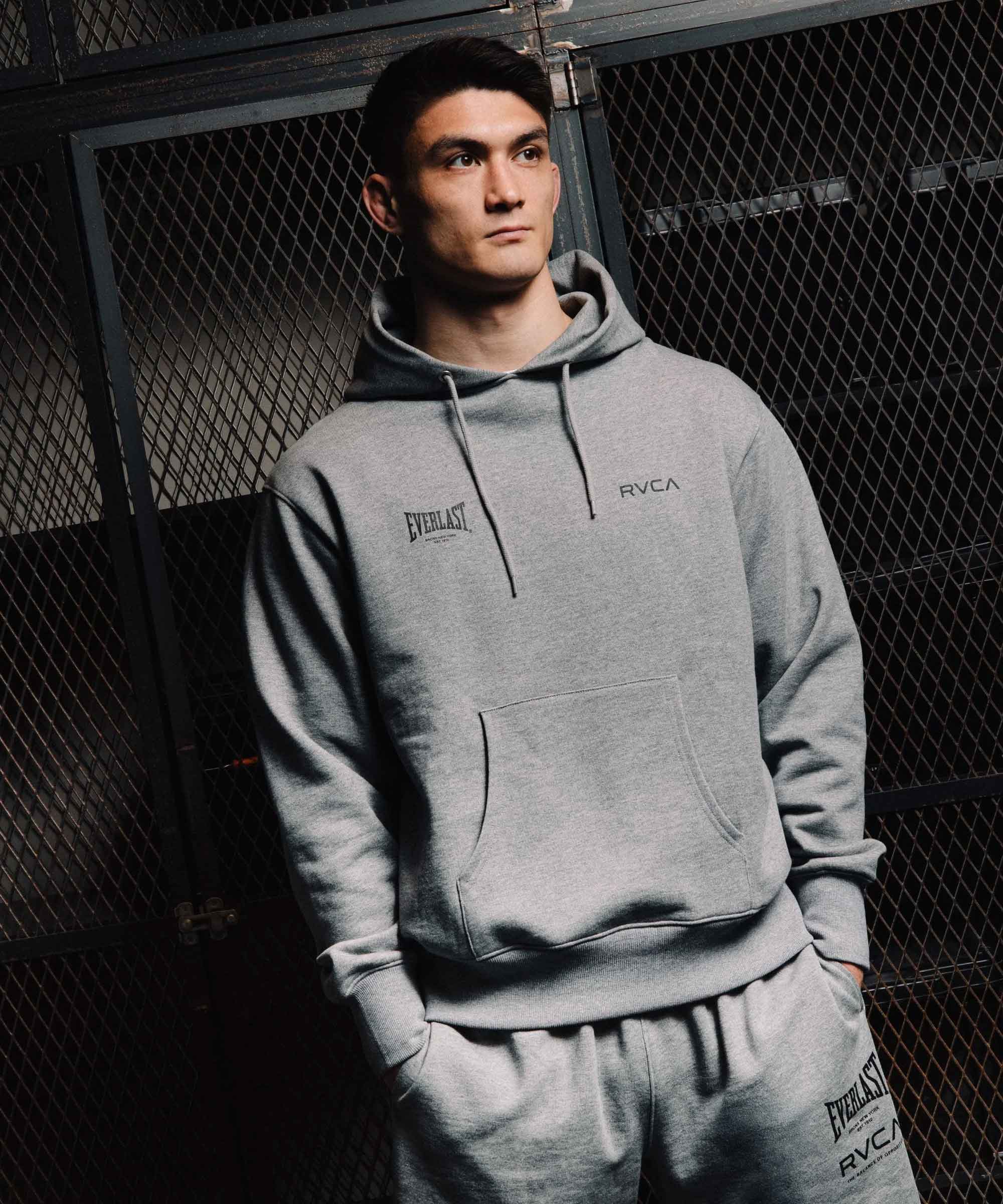 RVCA／ルーカ（ルカ）　パーカー　　RVCA×EVERLAST HOODIE／RVCA×エバーラスト フーディ（ヘザーグレー）