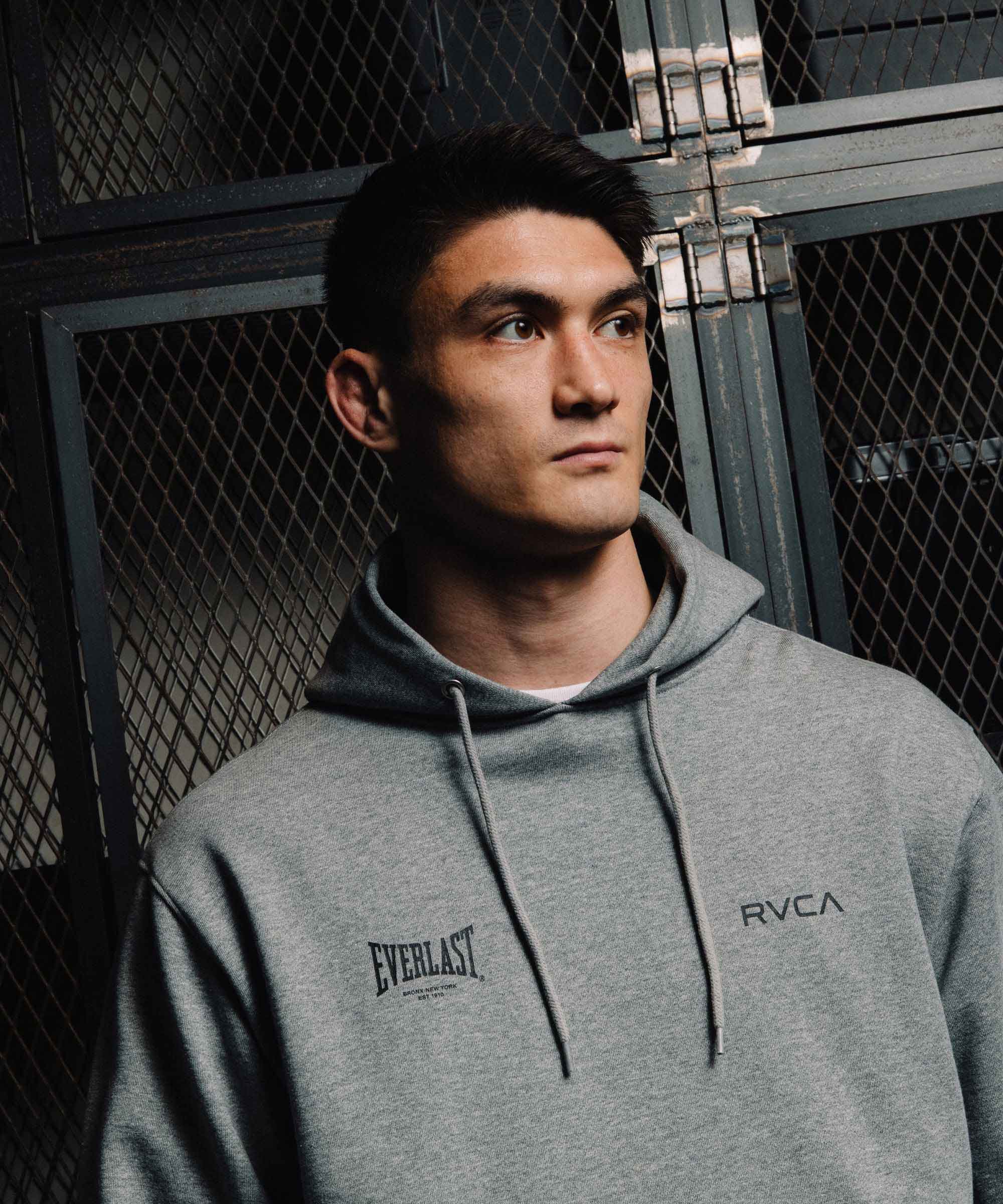 RVCA／ルーカ（ルカ）　パーカー　　RVCA×EVERLAST HOODIE／RVCA×エバーラスト フーディ（ヘザーグレー）