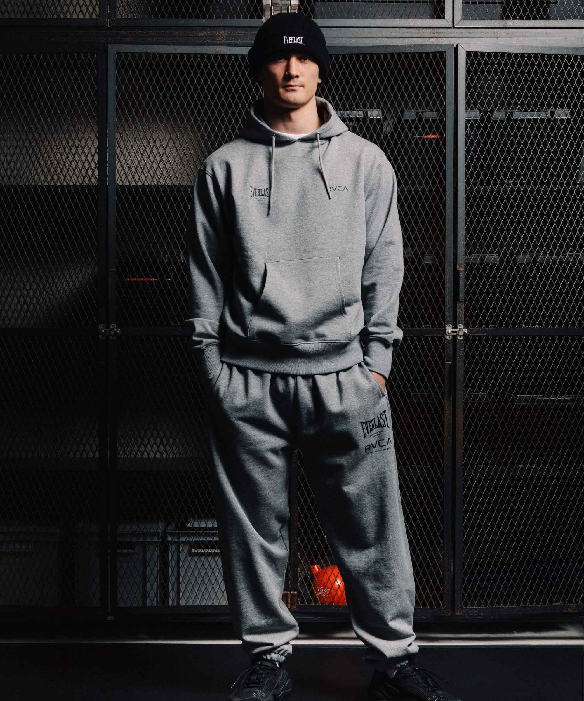 RVCA／ルーカ（ルカ）　パーカー　　RVCA×EVERLAST HOODIE／RVCA×エバーラスト フーディ（ヘザーグレー）