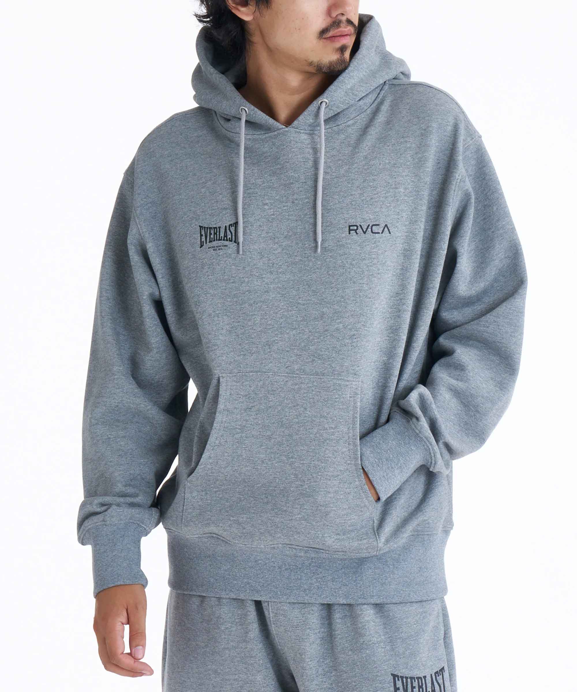 RVCA／ルーカ（ルカ）　パーカー　　RVCA×EVERLAST HOODIE／RVCA×エバーラスト フーディ（ヘザーグレー）