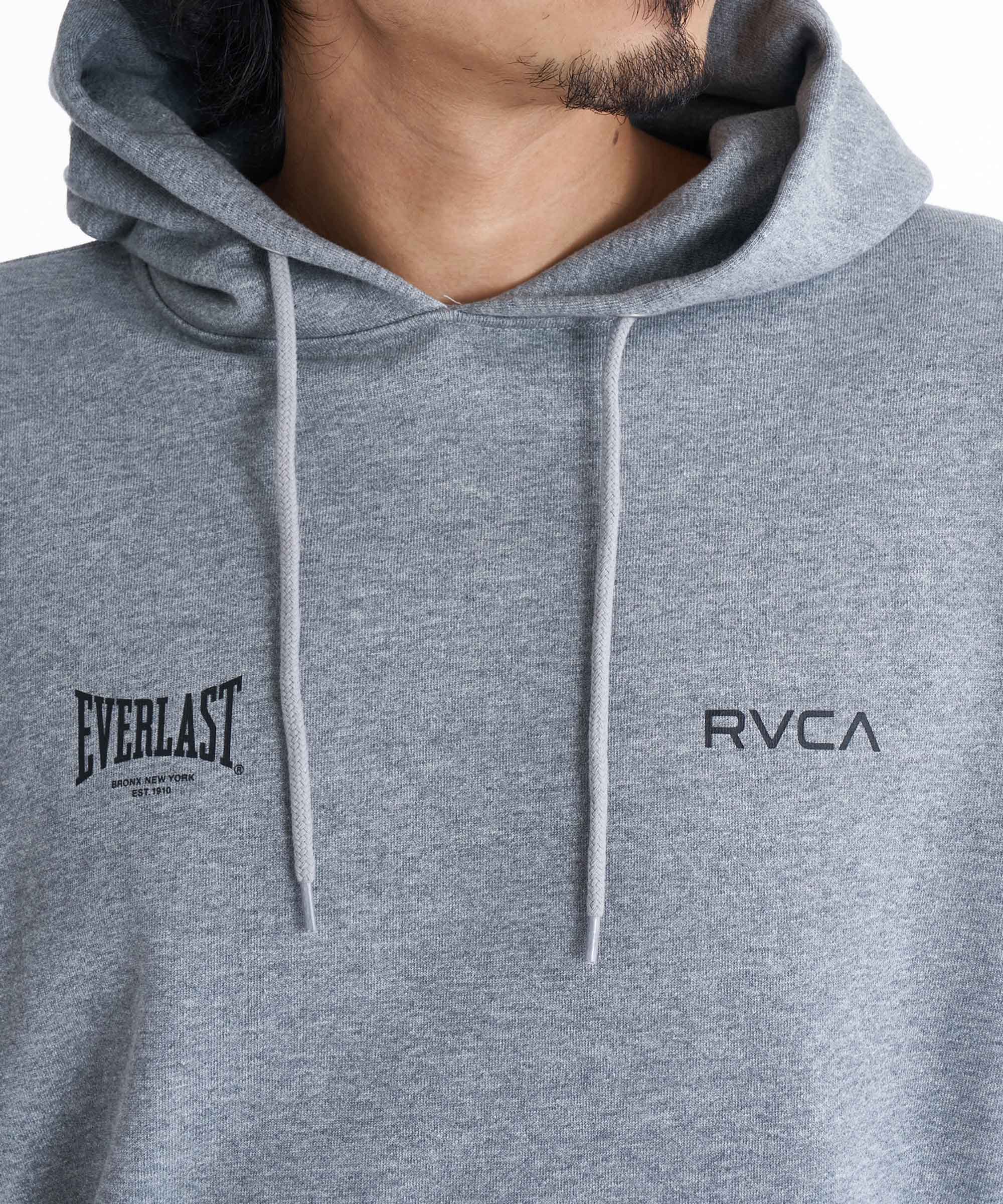 RVCA／ルーカ（ルカ）　パーカー　　RVCA×EVERLAST HOODIE／RVCA×エバーラスト フーディ（ヘザーグレー）