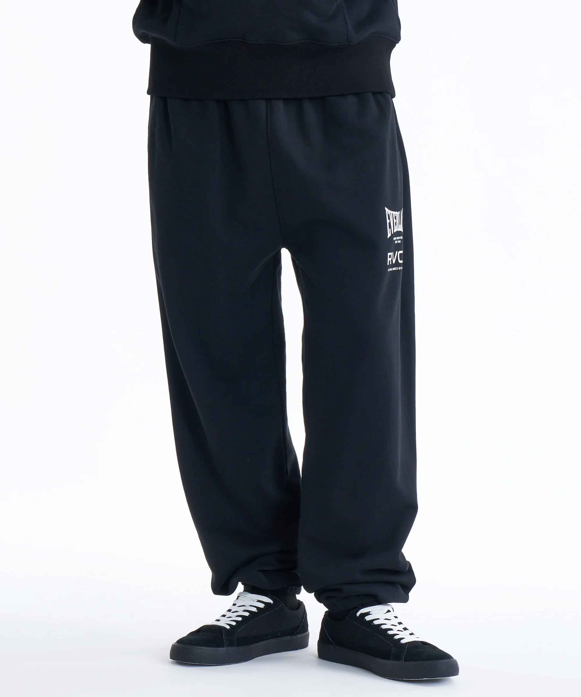 RVCA×EVERLAST SWEAT PANTS／RVCA×エバーラスト スウェットパンツ（セットアップボトムス）黒