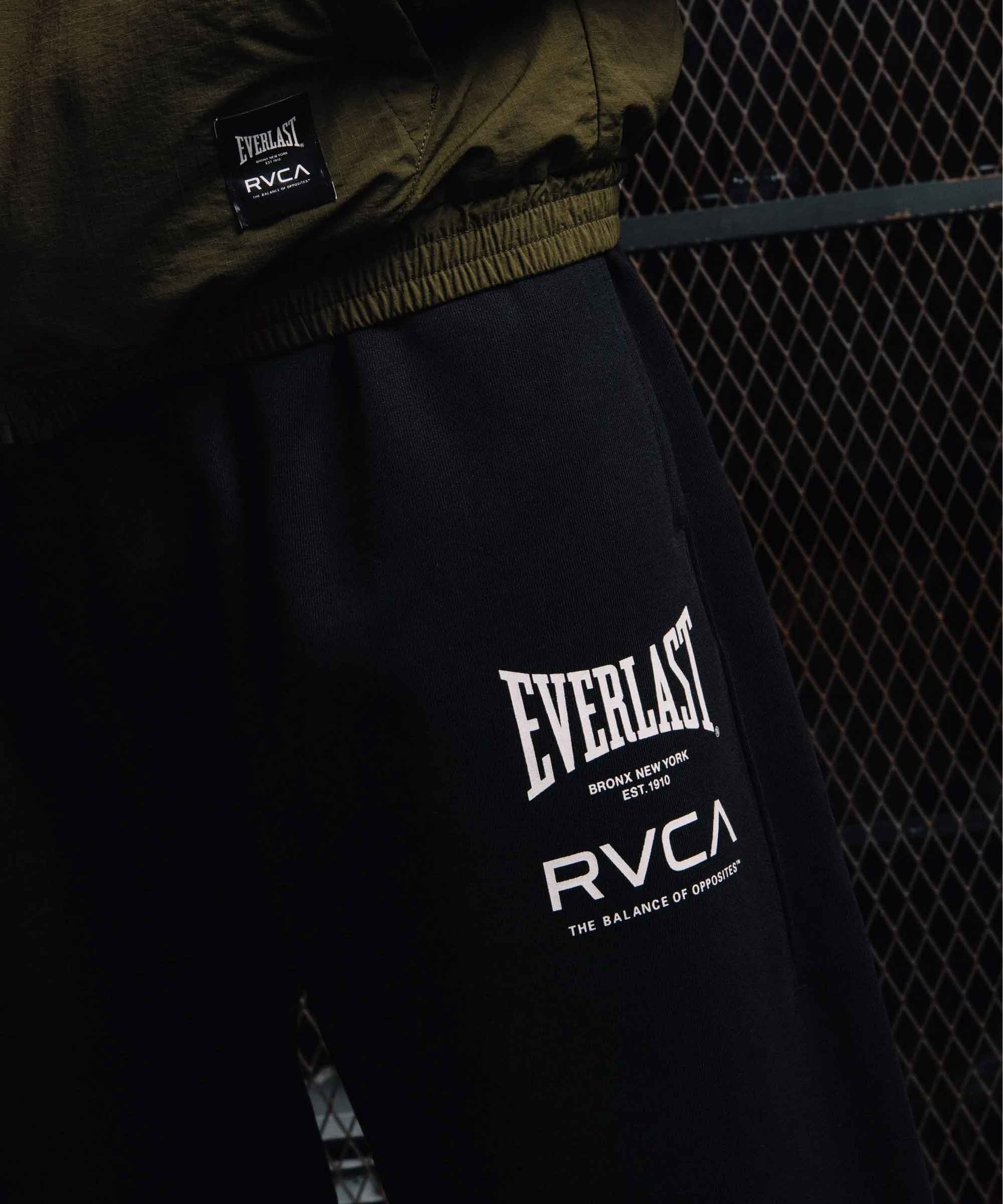 RVCA／ルーカ（ルカ）　スウェットパンツ　　RVCA×EVERLAST SWEAT PANTS／RVCA×エバーラスト スウェットパンツ（セットアップボトムス）黒