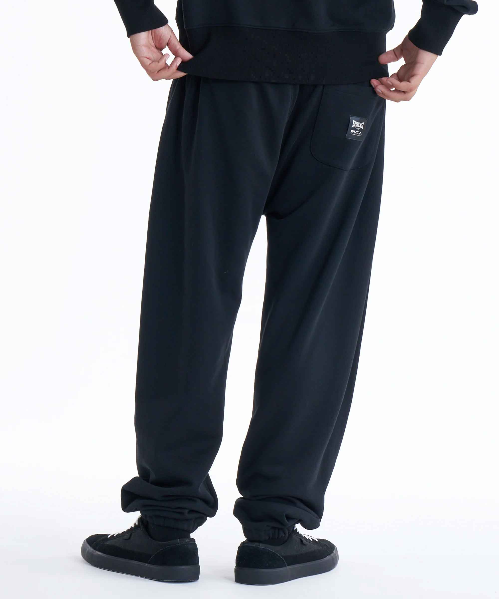 RVCA／ルーカ（ルカ）　スウェットパンツ　　RVCA×EVERLAST SWEAT PANTS／RVCA×エバーラスト スウェットパンツ（セットアップボトムス）黒
