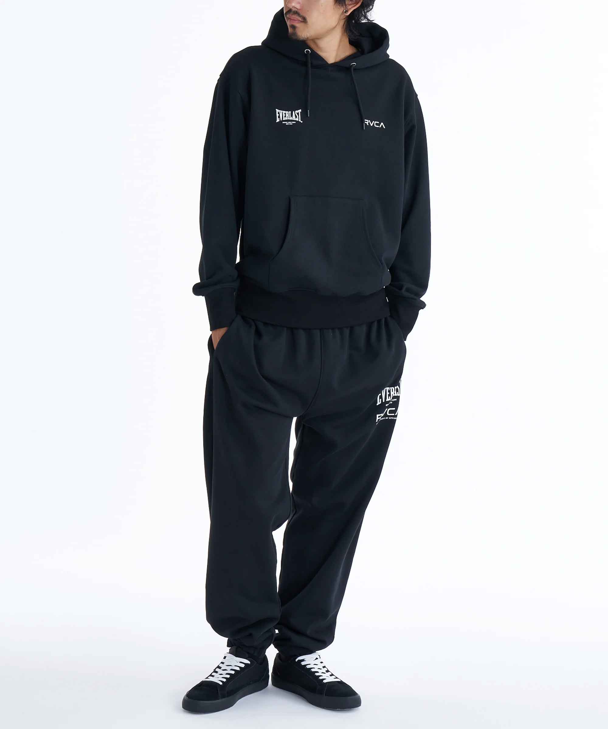 RVCA／ルーカ（ルカ）　スウェットパンツ　　RVCA×EVERLAST SWEAT PANTS／RVCA×エバーラスト スウェットパンツ（セットアップボトムス）黒