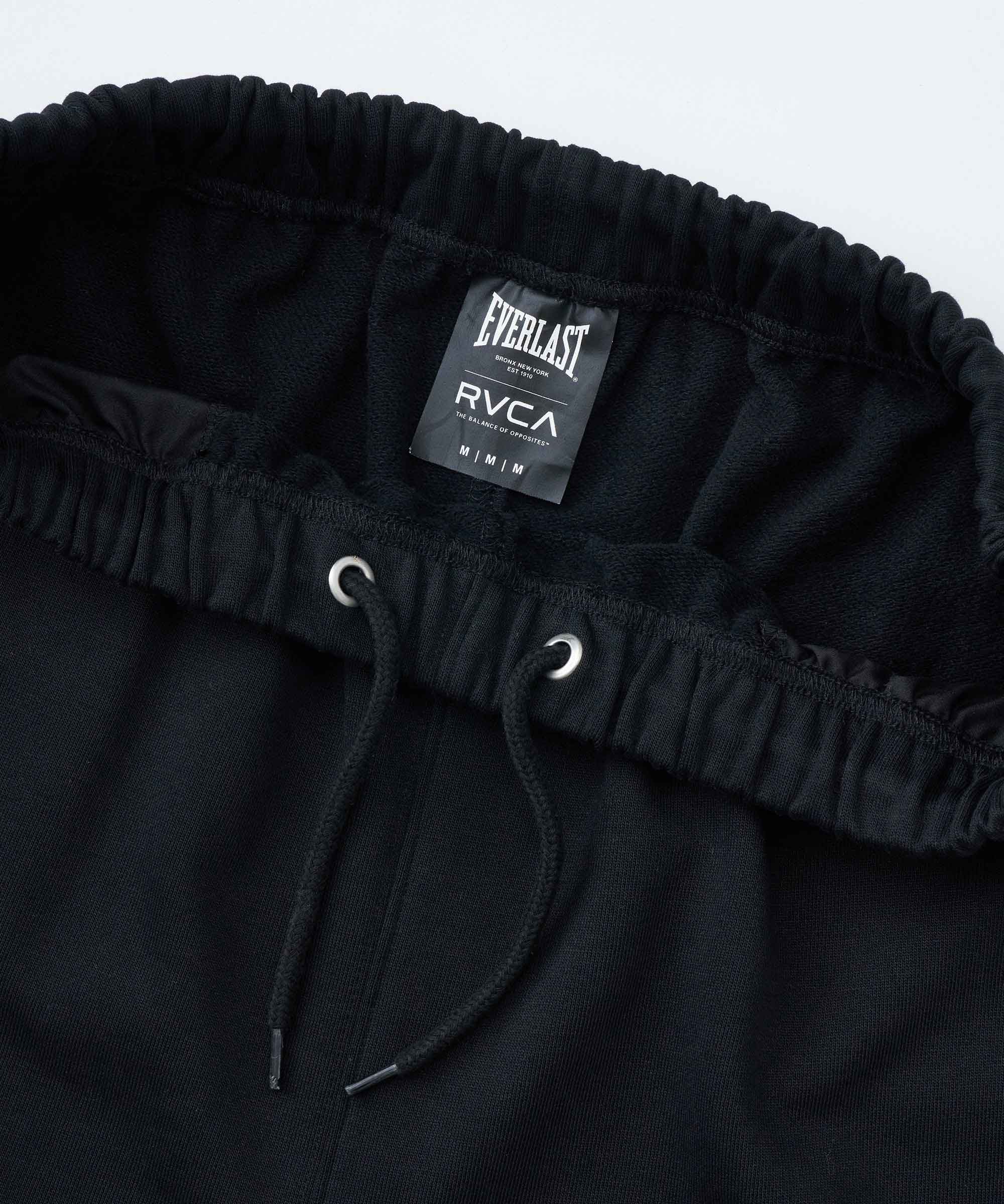 RVCA／ルーカ（ルカ）　スウェットパンツ　　RVCA×EVERLAST SWEAT PANTS／RVCA×エバーラスト スウェットパンツ（セットアップボトムス）黒